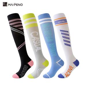 China Breathable Compression Running Socks Cotton / Nylon Athletic Compression Stockings wholesale