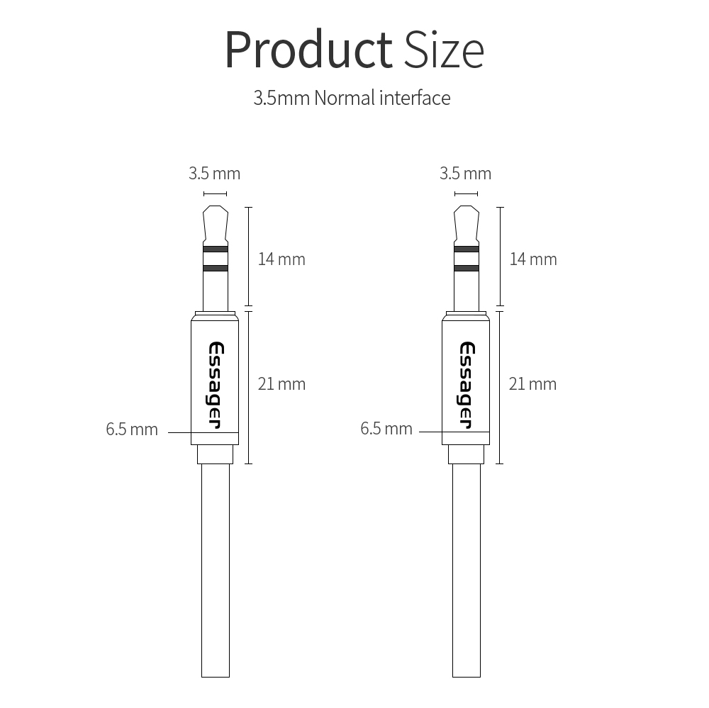 Car Headphone Adapter Aux Speaker Wire 3.5mm Jack Audio Cables Male Jack To Jack For Samsun