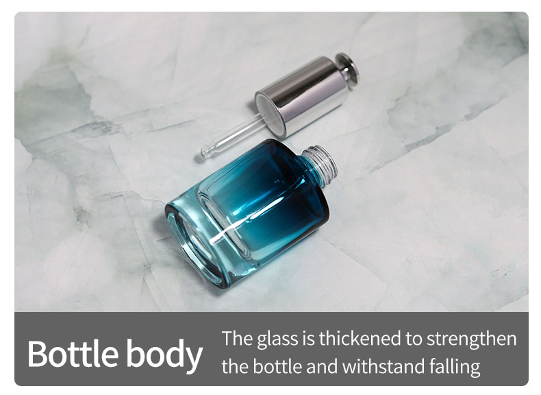Frosted Luxury Cosmetic Packaging 30ml Black Glass Dropper Bottle