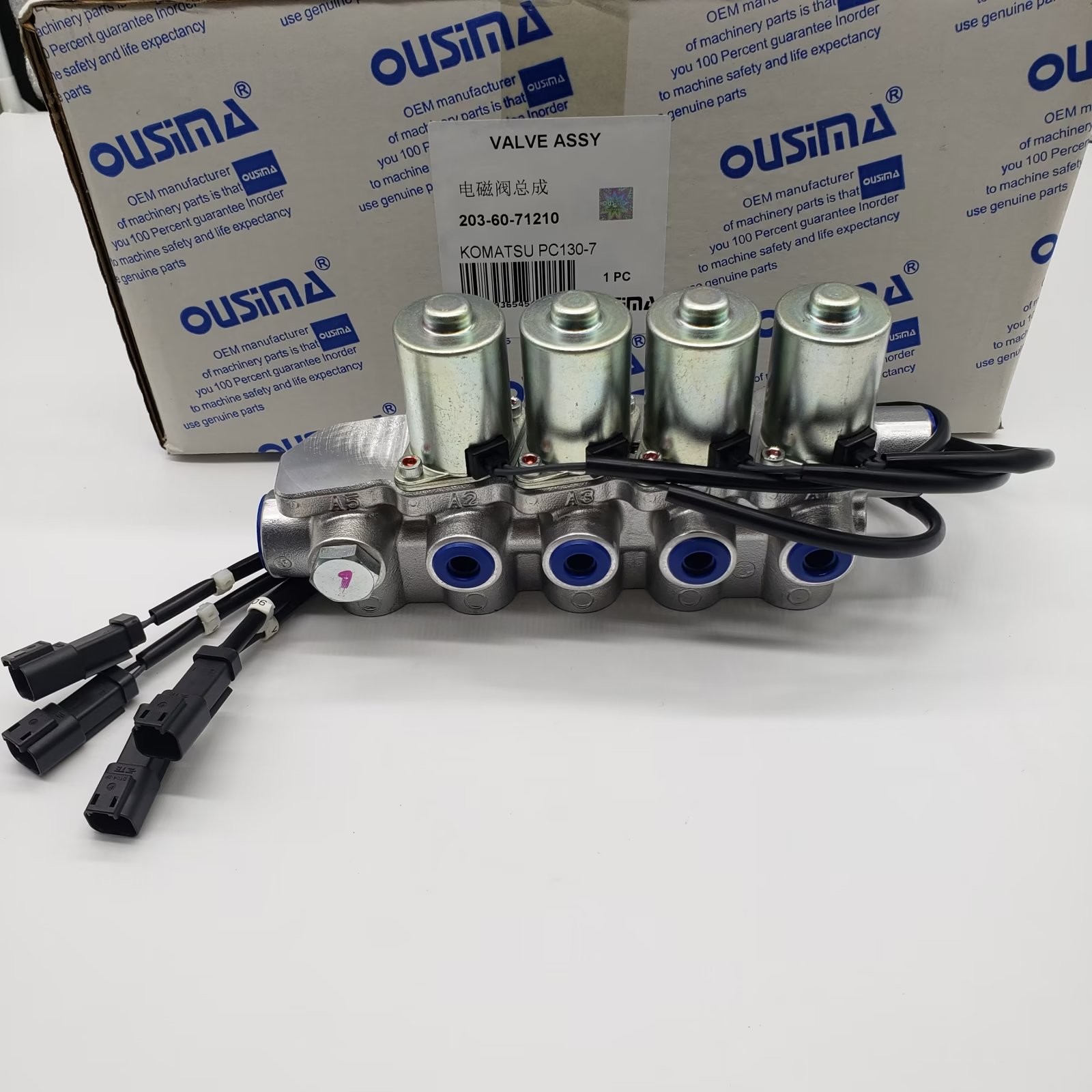 203-60-71210 Excavator Solenoid Valve For KOMATSU PC130-7