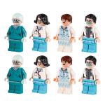 MOC character career model hospital patient nurse paramedic doctor mini figures