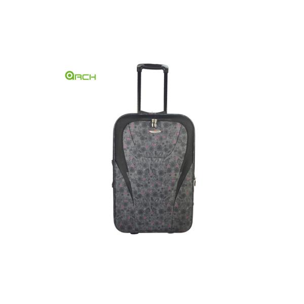 Printing 600D Polyester Travel Trolley Lightweight Luggage Bag with Skate Wheels