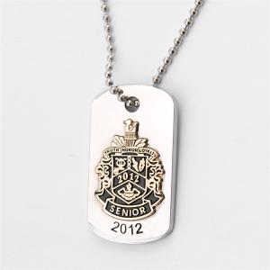 China Wholesale men kids jewelry military dog tags use custom engraving logo stainless steel blank rectangle pendant necklace wholesale
