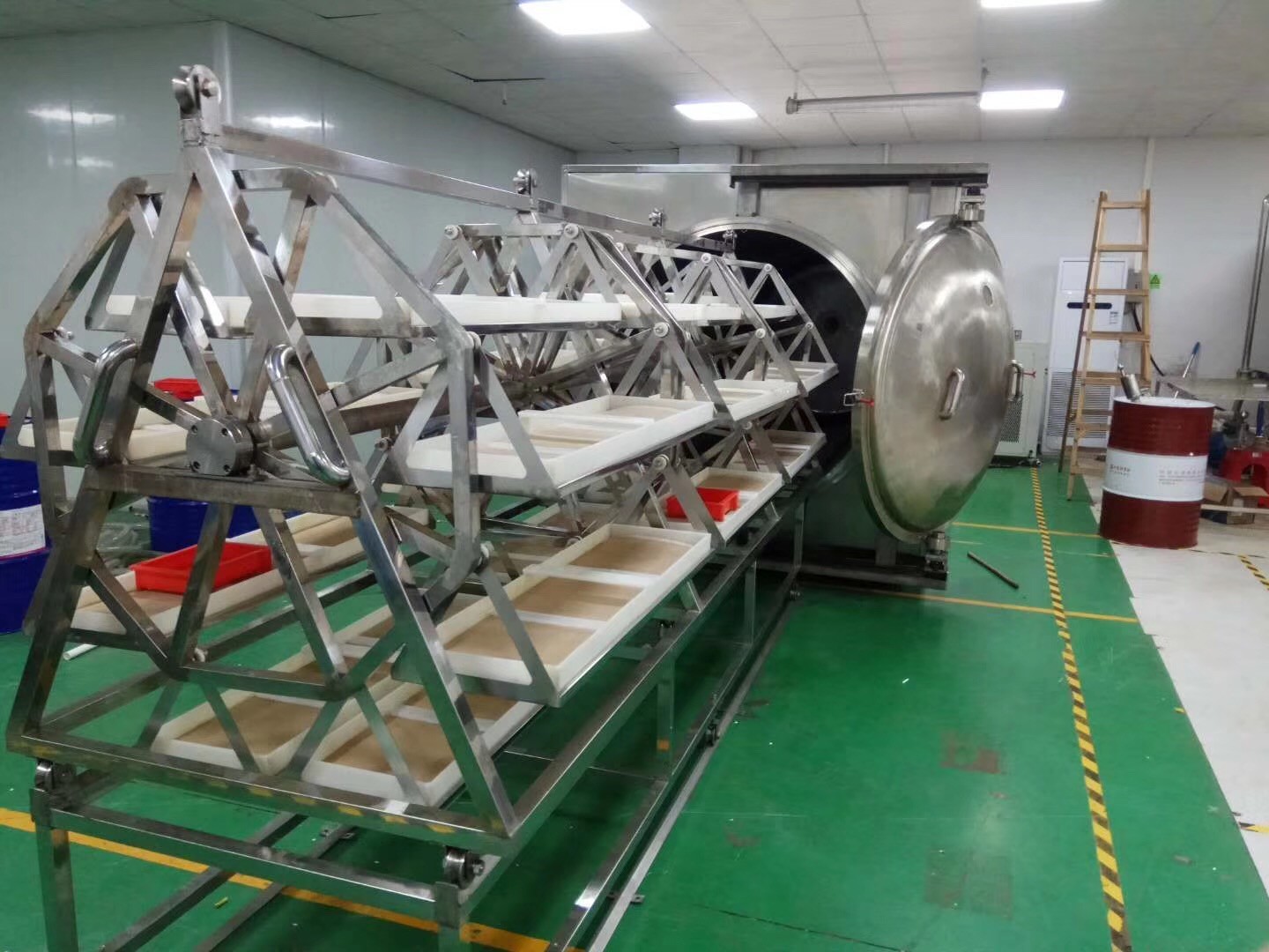 3KW Stainless Steel Microwave Vacuum Dryer Medicines Industrial Microwave Batch Oven