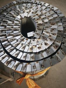 China Nickel White Stainless Steel Herringbone Conveyor Belt For Bakery wholesale