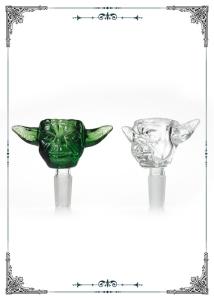 China 14MM 18MM Skull Joint Water Bong Accessories Clear Green Color wholesale