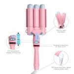 32mm 3 Barrel Hair Waver Dual Voltage Curling Iron Ceramic Hair Curler