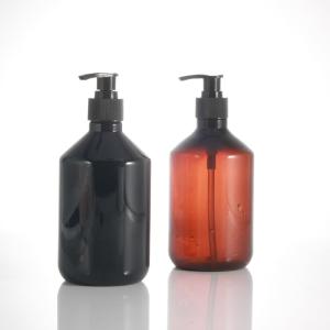 China PET 500ml Oblique Shoulder Shampoo Pump Bottles wholesale