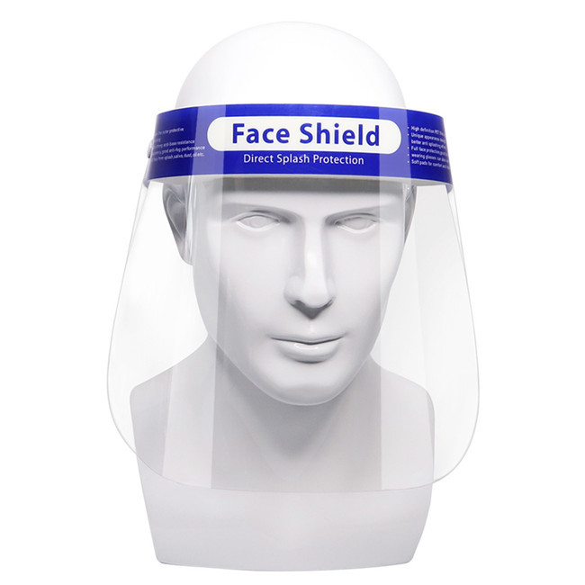PET Disposable Face Shield Full Protection Fogproof Anti Droplet Transmission