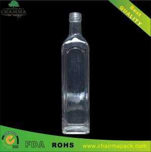 China Square Olive Glass bottle wholesale