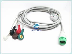 China 5 Lead Mindray Ecg Cable , Round 12 Pins Adult Ecg Cables And Leadwires wholesale