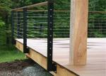 Exterior Stainless Cable Stair Railing System , Stainless Steel Decking