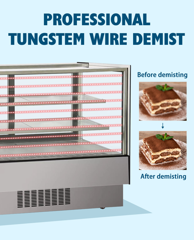 310l 390l Counter Top Cake Display Chiller Stand Refrigerator Table Top Cake Showcase 530l