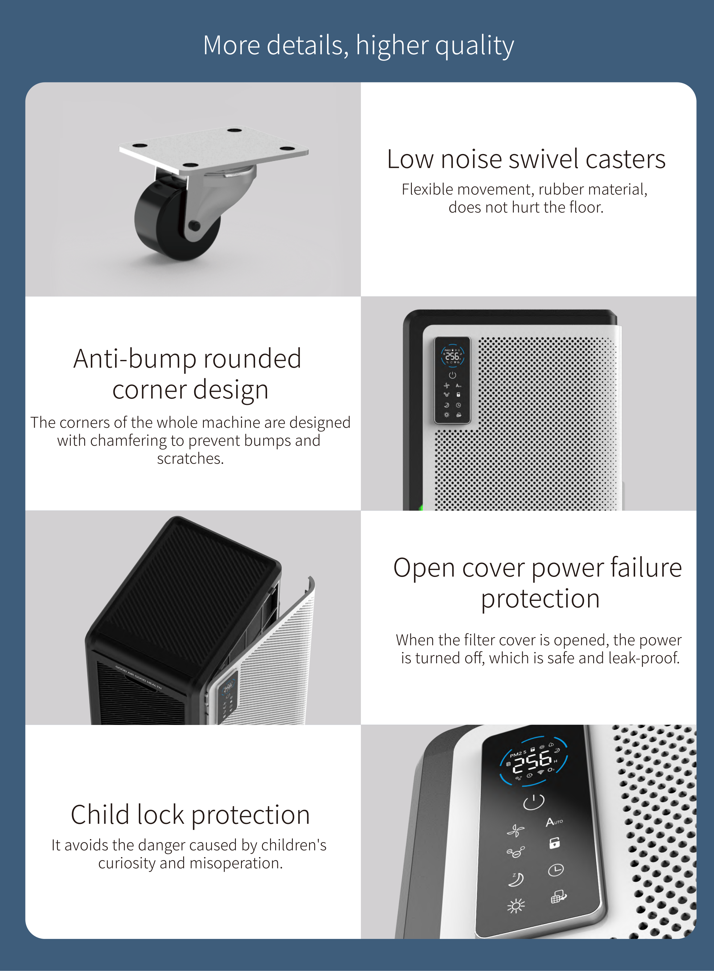 Homefish 280W UVC Negative Ion Air Purifier UV Sterilization