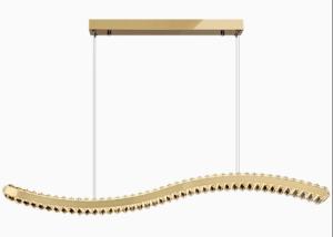 China Restaurant lamp wavy crystal chandelier light luxury creative simple kitchen island lamp shop cash register bar lamp wholesale