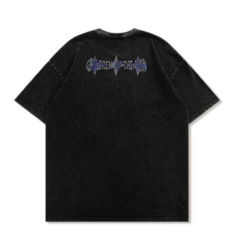 200gsm 300gsm 400gsm Men's Digital Print Vintage Acid Washed T-shirt Custom Logo Design