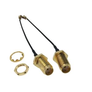 China 50ohm RG58 Coaxial Cable High End SMA Male To SMA Female Connector Nickel wholesale