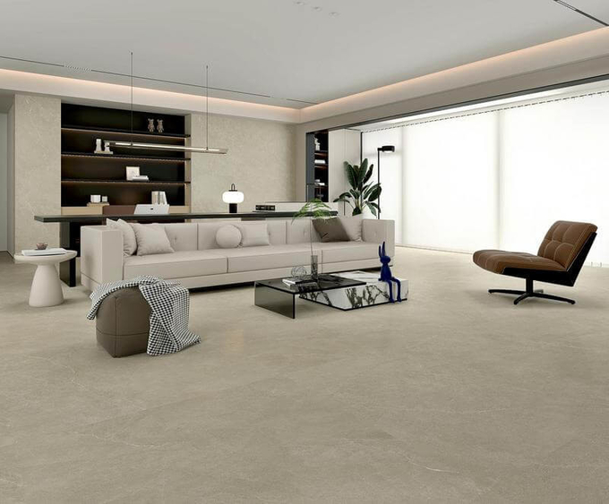 Brown Water-Proof Soft Glazed Porcelain Tile 1200x1200mm And Exterior Wall Square Tiles For Dining Room And Balcony