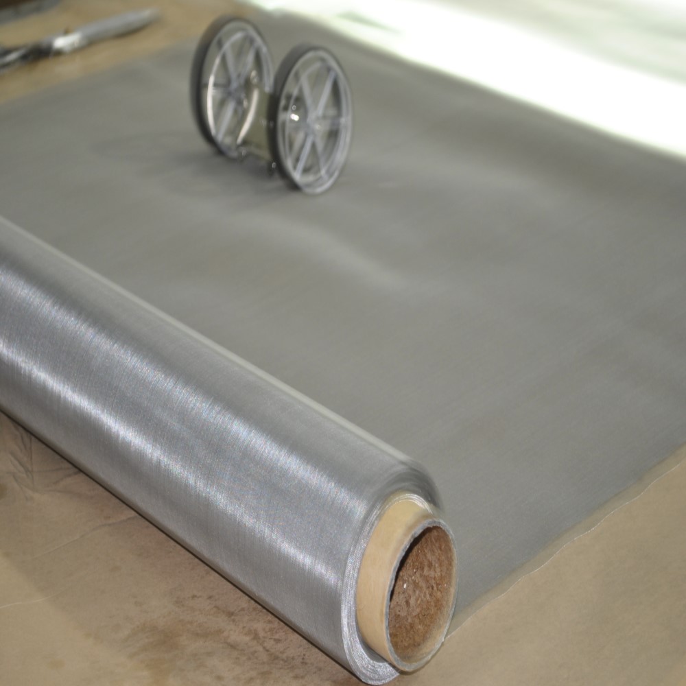 325 Mesh 50 Micron Stainless Steel Screen Printing Mesh , Metal Square Hole Wire Mesh