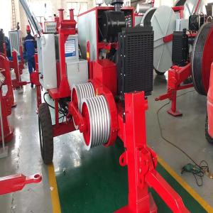 China 7 Grooves Bull-Wheel Diesel Max 60KN 6T Hydraulic Cable Puller Machine wholesale
