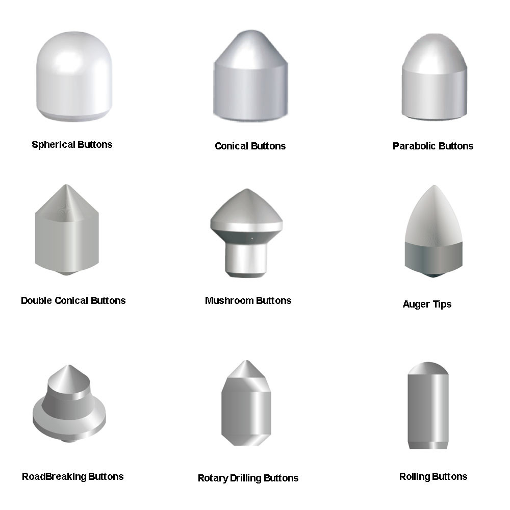 Coarse Grain Size Tungsten Carbide Button Bits Rock Formation Carbide Drilling Bits