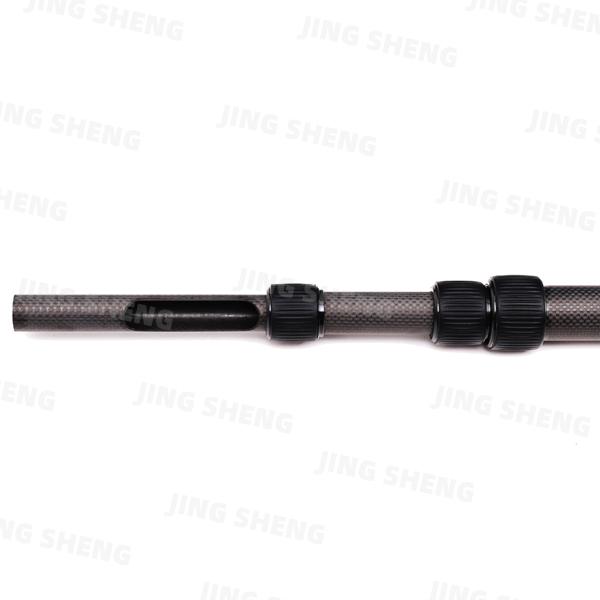 Round Clamp Adjustable Carbon Fiber Pole Anti Rotation 2-7 Sections Carbon Fiber Round Tube