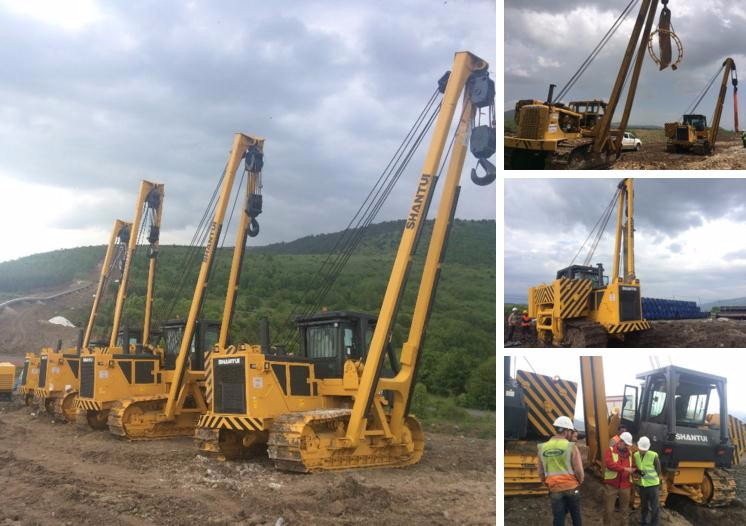 High - Drive Hydraulic Tractor Pipe Layer Shantui SP25Y 25T Crawler Pipelayer 120KW