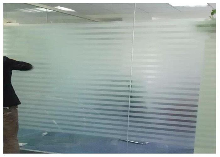 Flat Shape Sandblasted Glass Panels , Plain Frosted Glass For Glass Partition