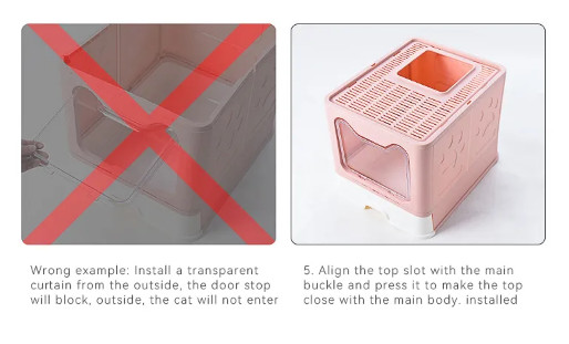 Semi Enclosed Automatic Cat Litter Anti Splash Cat Extra Large Litter Box