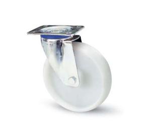 China 4 Inch heavy duty trolley Wheels white nylon casters swivel wheels 150kgs wholesale