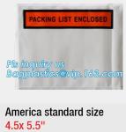 PE Packing List Envelope / mail lite bags, 7" x 5-1/2" Packing List Envelope