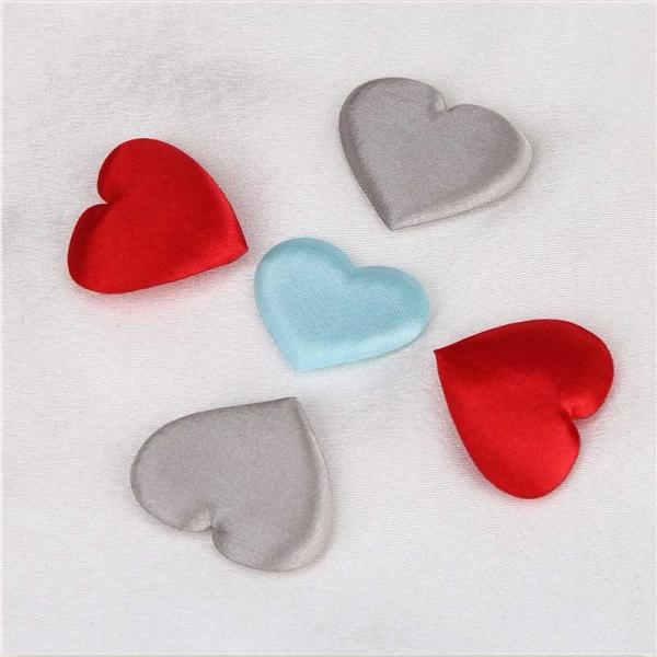 Mixed Colors Padded Hearts Embellishments Applique Crafts Engagement Parties