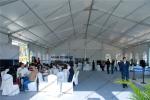 White PVC Cover PVC Event Tent , Large 20m Clear Span Tent For Outdoor Auto