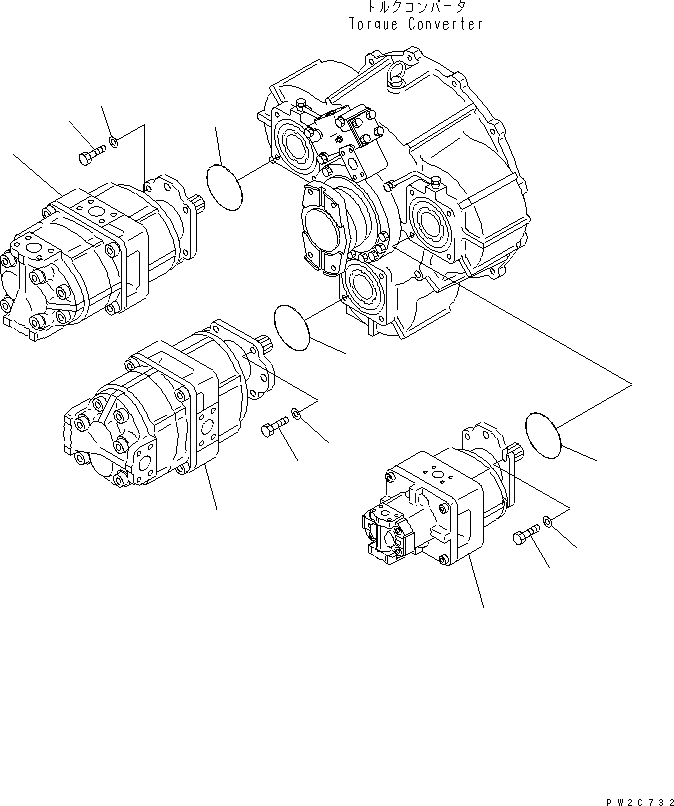 KOMATSU 705-53-31020 Parts PUMP ASS'Y,(SAL3-125+32)