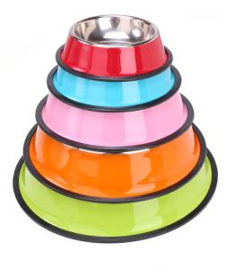 China LOGO Printing 200ml Non Spill Dog Bowl 15.2cm Rubber Food Bowl wholesale