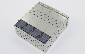 China UL Rohs SFP Cage Connector 2x4 Integrated / 0.5 A QSFP Cage TMSFPX24EXXX4 wholesale