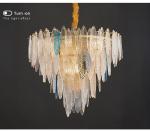 Round Multilayer Crystal Chandelier for Living Room Dining Room kitchen pendant