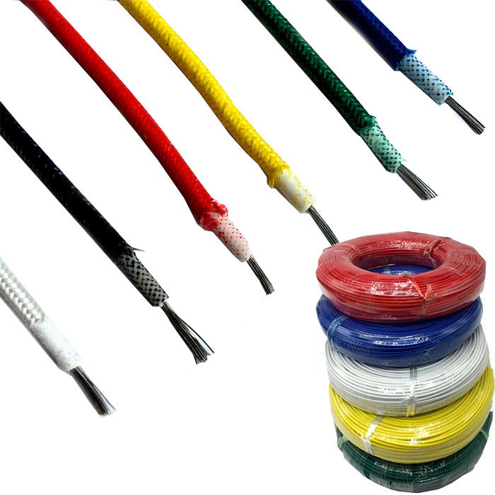 2.45mm Fiberglass Braid Silicone Rubber Insulation Wire