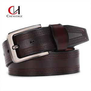 China Zinc Alloy Pin Buckle Men'S Leather Jeans Belt Pattern Simple OEM wholesale