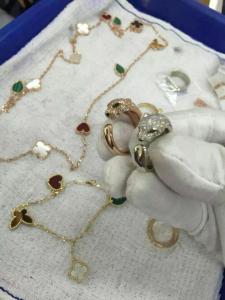 China Exactly same as original Alhambra long necklace 10 motifs 18K rose gold wholesale