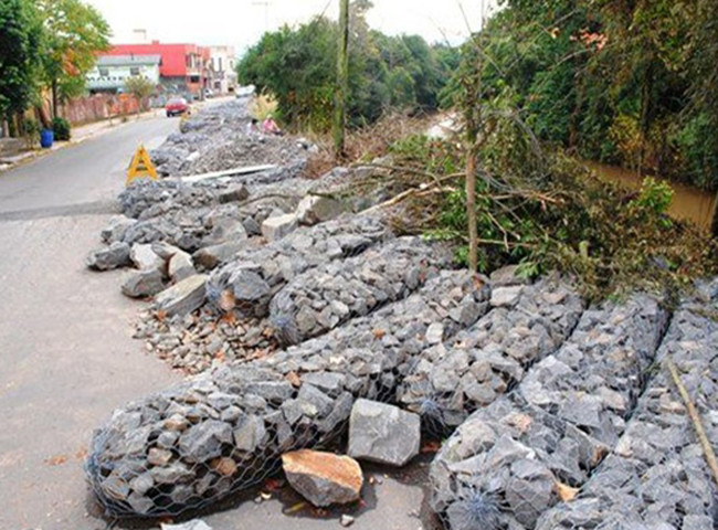 60×80mm Deep Water Sack Gabion Rapid Flow Hexagonal Hole