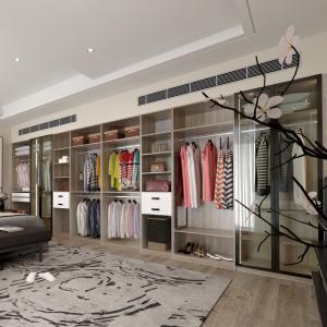 China 3 Hinged Bedroom Closet Cabinets 7ft Wardrobe Sliding Door Customized wholesale