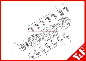 China Construction Equipment Komatsu Excavator Parts Crankshaft Ass’y 6732-31-1211 Gear wholesale