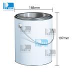 Round Paint Tin Cans 4 Liter Empty Metal Paint Cans White Coating With Metal