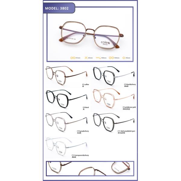 IP Electroplate Portability Men'S Metal Eyeglass Frames Optical Glasse Model