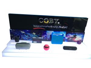 China 2 Layers Retail End Cap Displays Sturdy Countertop For Speaker wholesale