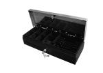 ROHS ISO Flip Top Cash Drawer Metal Money Box Manual Cash Drawer Under Counter