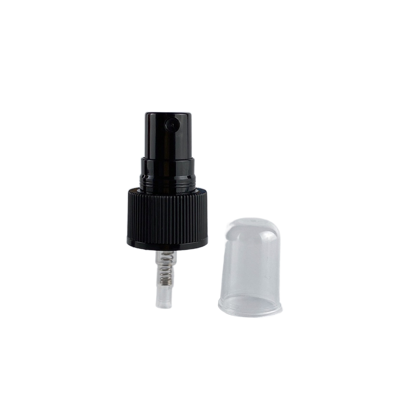 120ml 4oz amber plastic bottle with dome half cap black fine mist sprayer pump