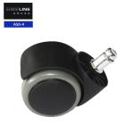 Nylon 2" Gray Edge Office Chair Wheel Replacement Chair Casters 50mm Diameter