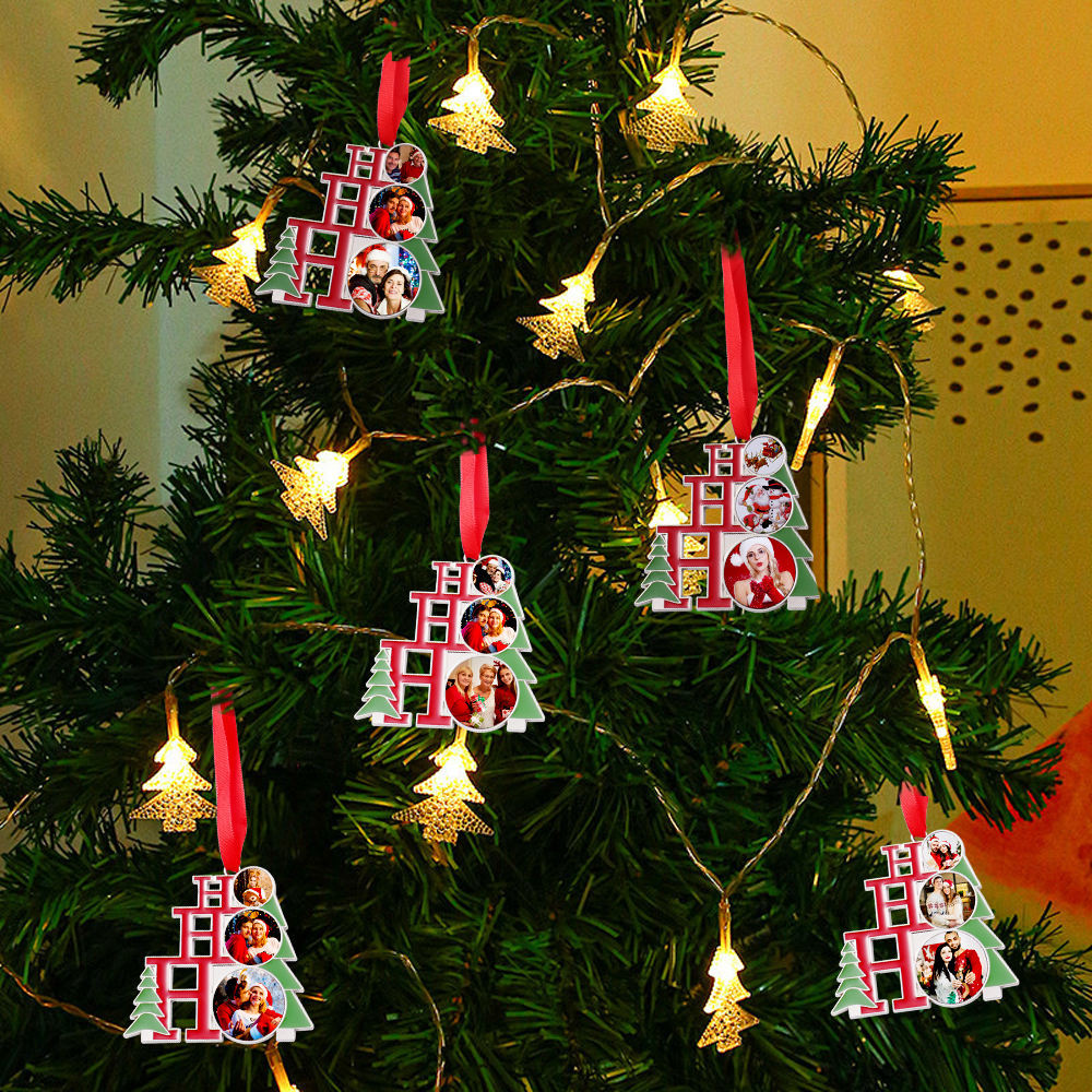 Sublimation Christmas Hanging Ornaments Metal Pendant For Christmas Tree Decoration